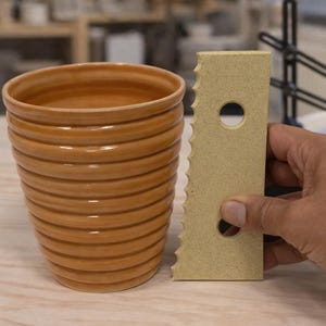 Herramienta de cerámica para torno / 5 tamaños / Costilla de cerámica impresa en 3D / "Wiggler"