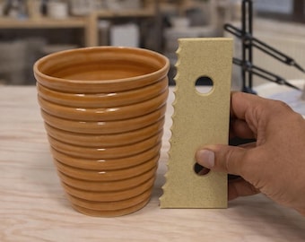 Herramienta de cerámica para torno / 5 tamaños / Costilla de cerámica impresa en 3D / "Wiggler"