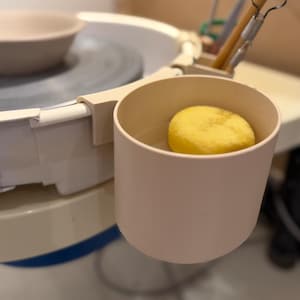 Splash Pan Water Cup & Sponge Holder for Pottery Wheel "Unda"