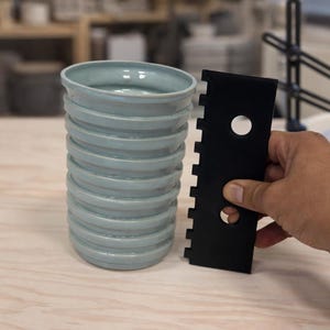 Pottery Rib Tool for Mugs, Cups & Vases for Wheel Throwing | 5 Sizes | "Pixel"