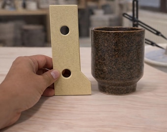 Pottery Rib Tool for Mugs, Cups & Vases for Wheel Throwing | 5 Sizes | "The Virelle"