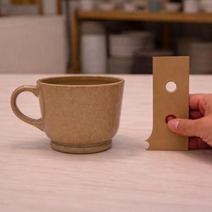 Strumento per nervature in ceramica per tazze, tazzine e vasi per tornitura / 5 misure / "Kiss"