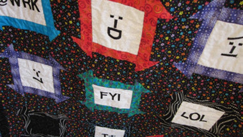 Undercover Texting Twin Size Quilt