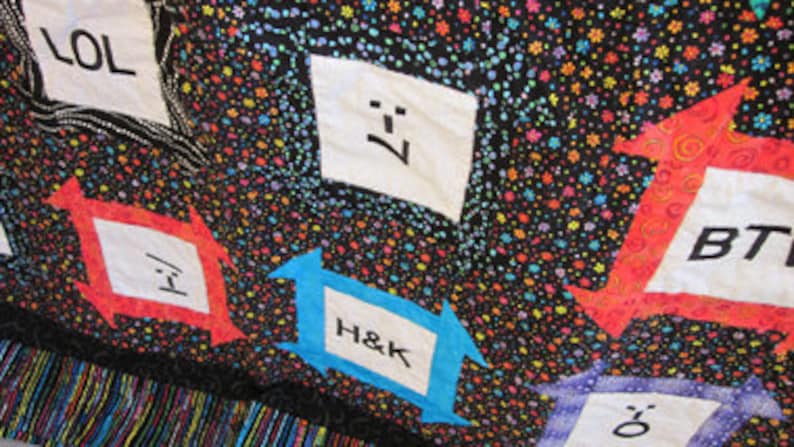 Undercover Texting Twin Size Quilt