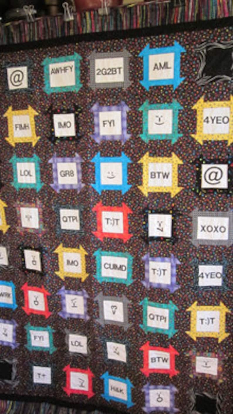 Undercover Texting Twin Size Quilt