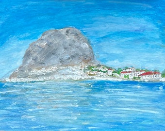 Acrylic Painting of Monemvasia