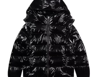 Trapstar Black Puffer Jacket | New Irongate Detachable Hood, Y2K Streetwear 2025, Black Shiny Bubble Coat by BOOM