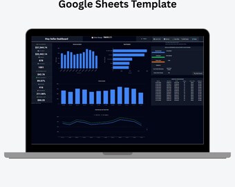 Etsy Seller Dashboard Google Sheets | Auto CSV Import | Profit, Fees, Orders, KPIs | Instant Download