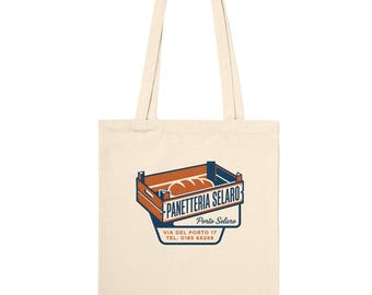 PANETTERIA SELARO Tote Bag – Vintage Italian Bakery Tote – 1960s Bakery Logo Graphic – Retro Bread Shop Bag