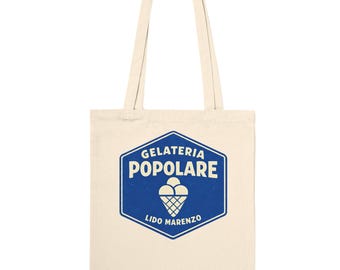 GELATERIA POPOLARE Tote Bag – 60s Italian Ice Cream Shop Design