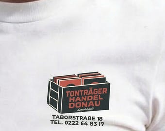 TONTRÄEGERHANDEL DONAU T-Shirt – Vintage Record Store Pocket Print Tee