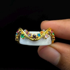 Oura Ring 5 Cover Moissanite Starry Night 2.5micron 9K Vermeil Protection Jacket Colorful Multi Gemstone Smart Band Jewelry Custom