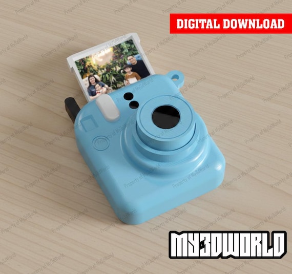 Instax Mini Camera Fidget Keychain – STL / 3MF File (Digital Download)