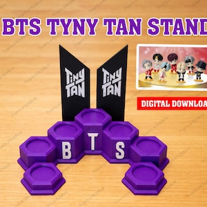BTS TinyTan Komplettes Display-Ständer-Set - STL / 3MF-Dateien (Digitaler Download)