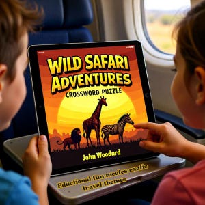 Libro de rompecabezas para niños, Safari salvaje, Niños, Niñas, Libro infantil, Libro de actividades, Educación, Animales, Libro electrónico para niños, Descarga instantánea, PDF
