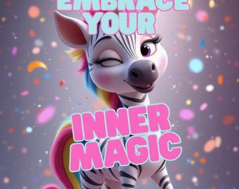 Libro interactivo para niños con lectura en voz alta: Unicornio / Abraza tu magia interior / Niños y niñas de 0 a 11 años / PDF instantáneo