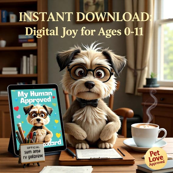 Children's Book Narrated Flipbook - My Human Approved Kids Activity PDF, Instant Download, Pet Love Acceptance Story