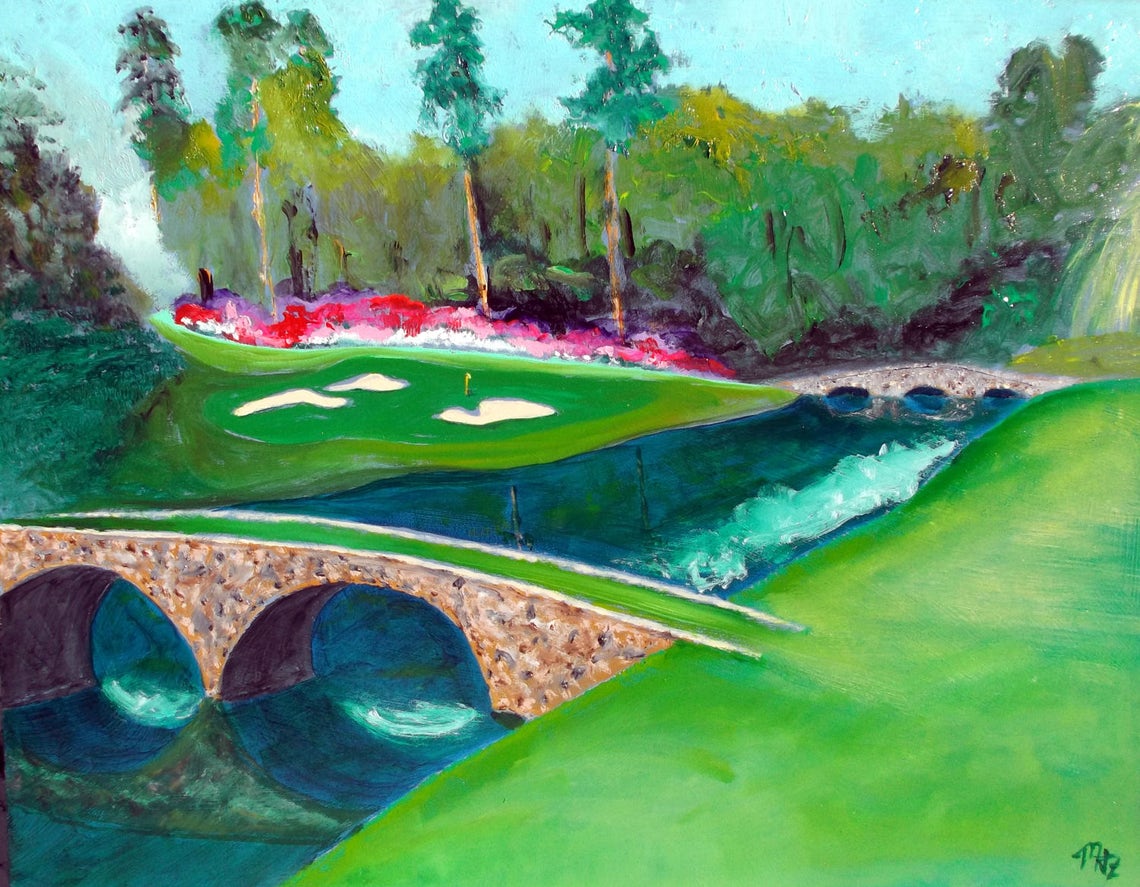 Golf Art Print of an original oil painting / The Etsy