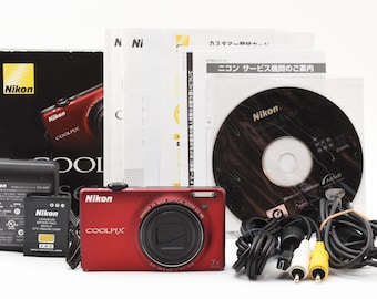 ニコン クールピクス S6000 14.2Mp 7倍デジタルカメラ レッド ストラップ付き ニアミント 日本製