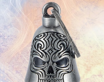 3-D Motorcycle Guardian Bell, Born to Ride Skull Bell, Gremlin Biker Charm