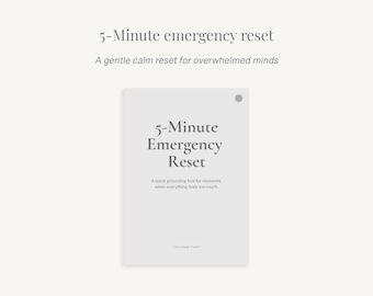 5-Minute Emergency Reset | Calm ADHD Reset Tool for Overthinking, Stress & Overstimulation | Printable PDF