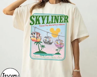 Camiseta Disney Skyliner, Camiseta Mickey Minnie Gondola, Camiseta Viaje a Disneyland 2026