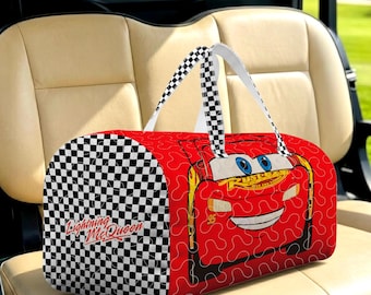 Bolsa de viaje acolchada de Rayo McQueen, bolso de mano de Disney Cars, bolsas familiares de Cars, viaje a Disney 2026