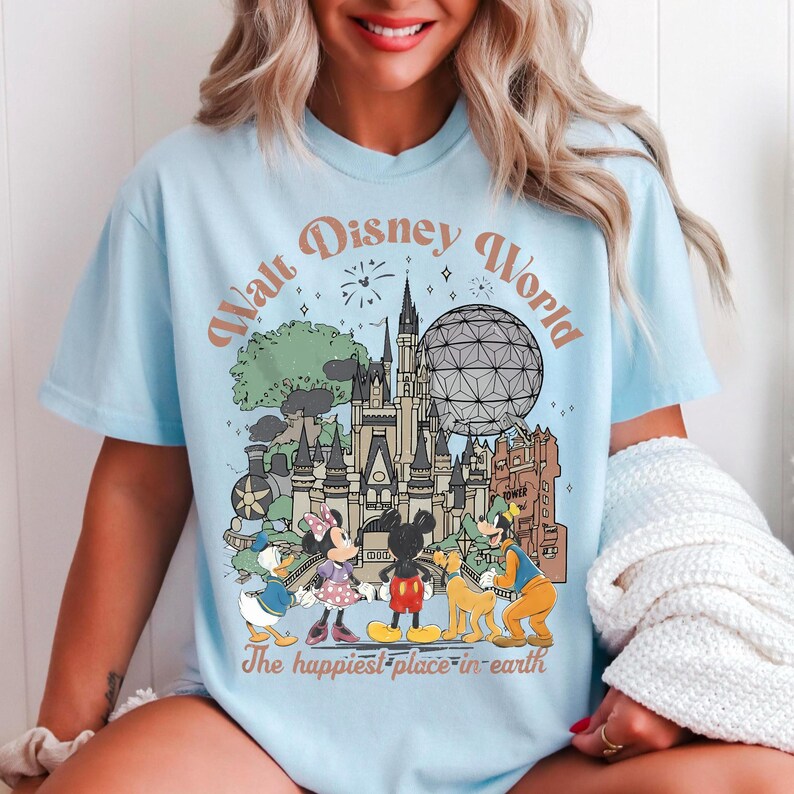 Retro Mickey and Friend Disneyworld Shirt, Walt Disneyworld Shirt, Mickey And Friends Shirts, Disney 2026 Trip, Disneyworld Matching Tee image 5