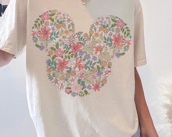 Disney Flower Mickey Minnie Shirt, Disney Garden Festival Shirt, Mickey Head Shirt, Floral Disney Shirt, Mickey Floral Epcot Festival Shirt