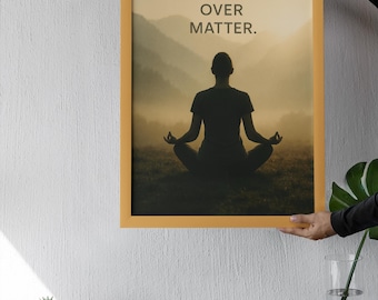 Poster "La mente sulla materia", decorazione zen per la meditazione