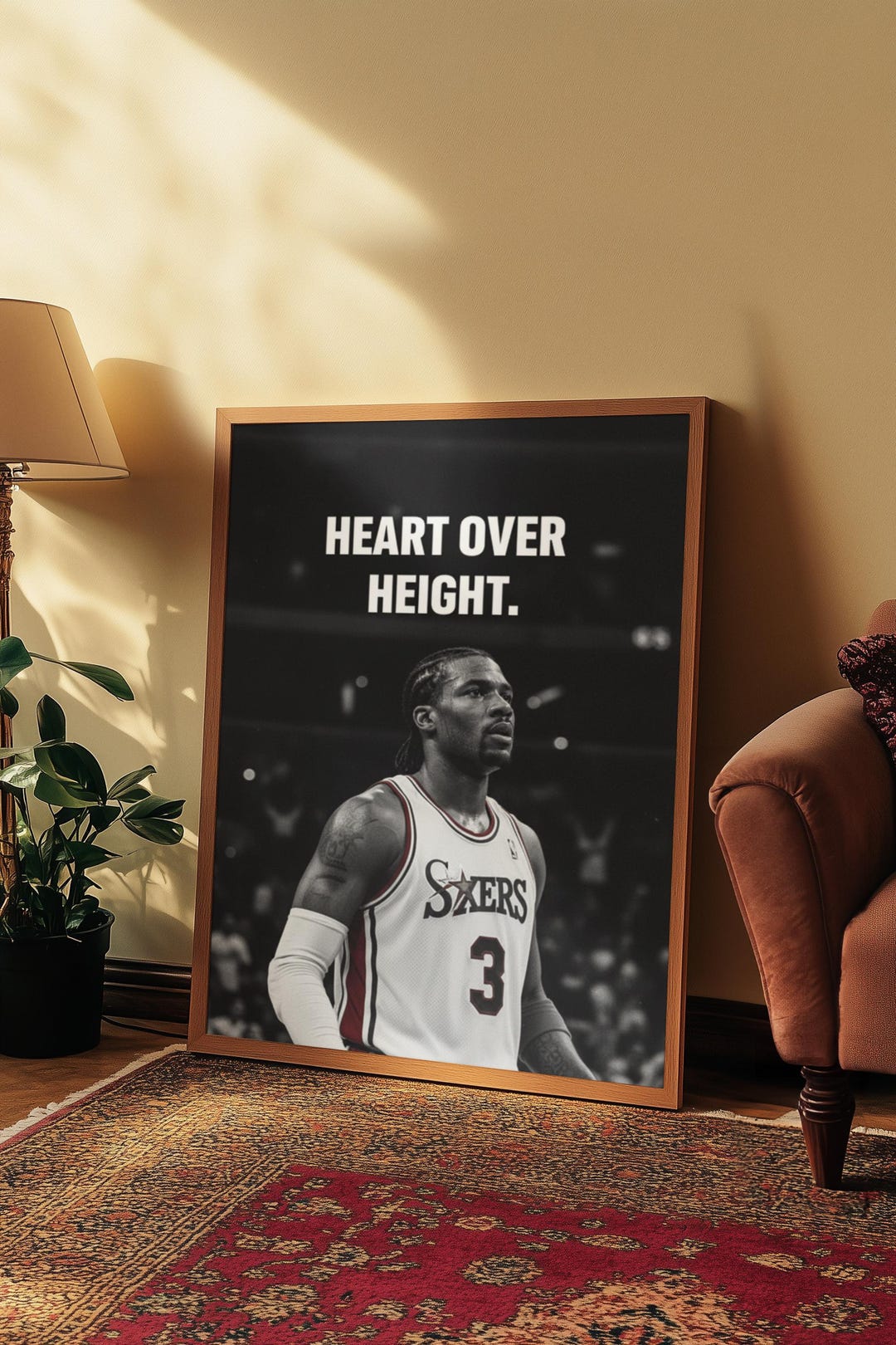 Allen Iverson Poster, Heart Over Height, Sixers Wall Art - Etsy