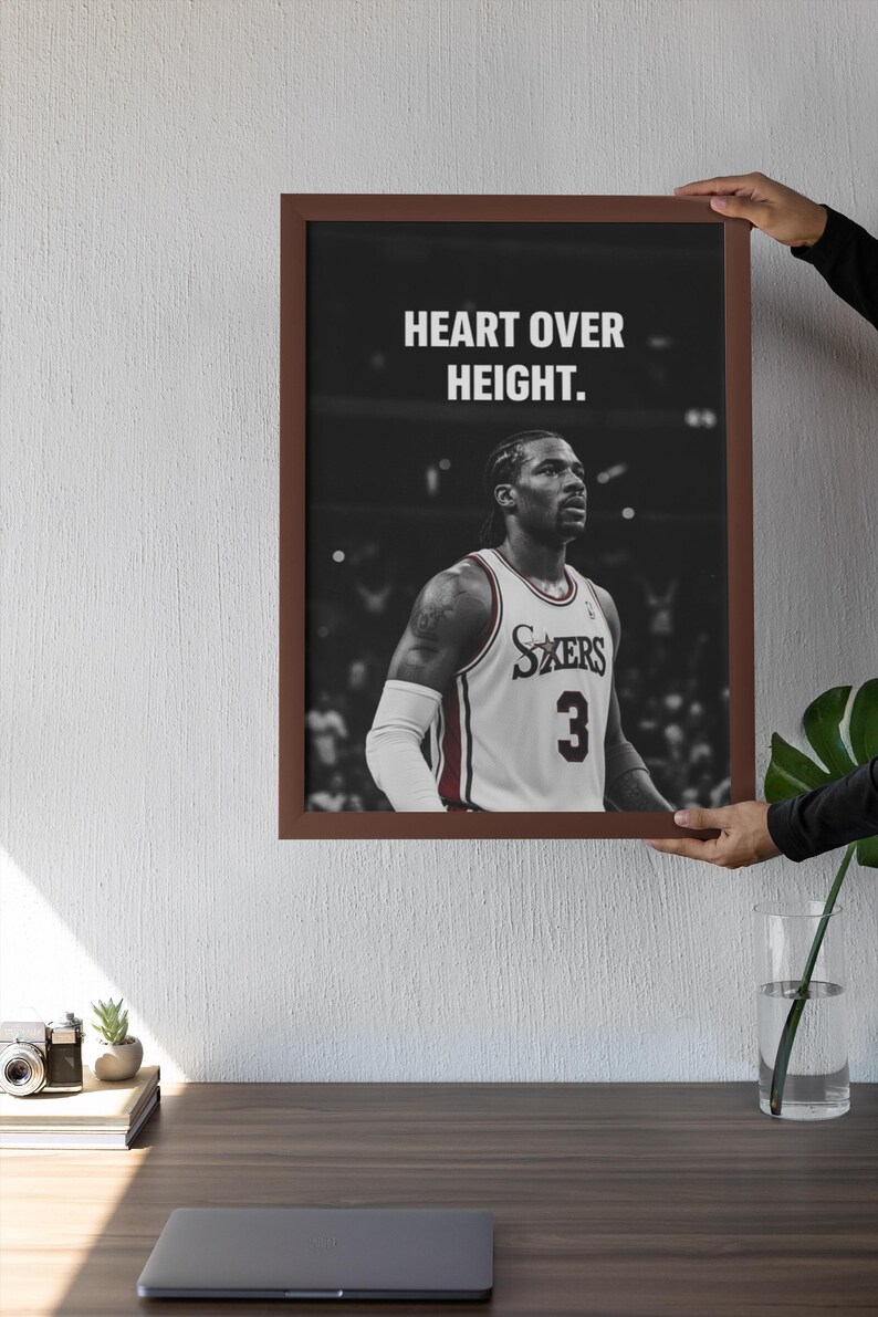 Allen Iverson Poster, Heart Over Height, Sixers Wall Art - Etsy