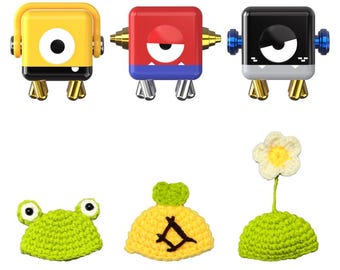 Robot de escritorio interactivo US-StepBot / Divertido dispositivo de escritorio / Regalo tecnológico creativo / Juguete de escritorio cinético / PalmBlock