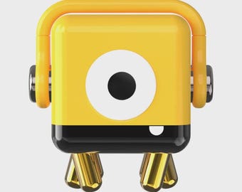 Robot de escritorio StepBot amarillo / Gadget interactivo, regalo tecnológico