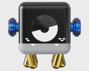 Robot de escritorio interactivo StepBot negro / Juguete de tecnología cinética