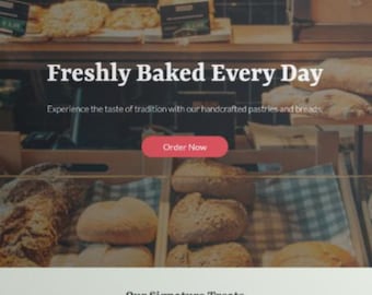 Plantilla web para panadería / Tema HTML5 para cafetería y pastelería (con carrito de compra)