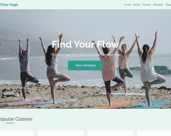 Plantilla web para estudio de yoga / Tema responsivo Bootstrap 5 (19 páginas)