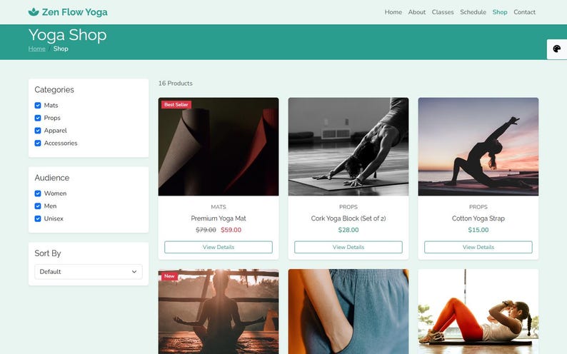 Yoga Studio Website Vorlage | Wellness Instruktor Html 5 Theme mit Stundenplan, Shop & Blog Seiten Bild 3