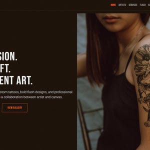 Tattoo Studio Website Template HTML5 | Dark Bootstrap 5 Theme (10 Color Schemes)