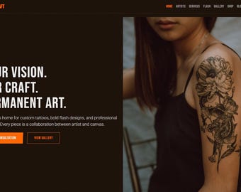 Tattoo Studio Website Template HTML5 | Dark Bootstrap 5 Theme (10 Color Schemes)