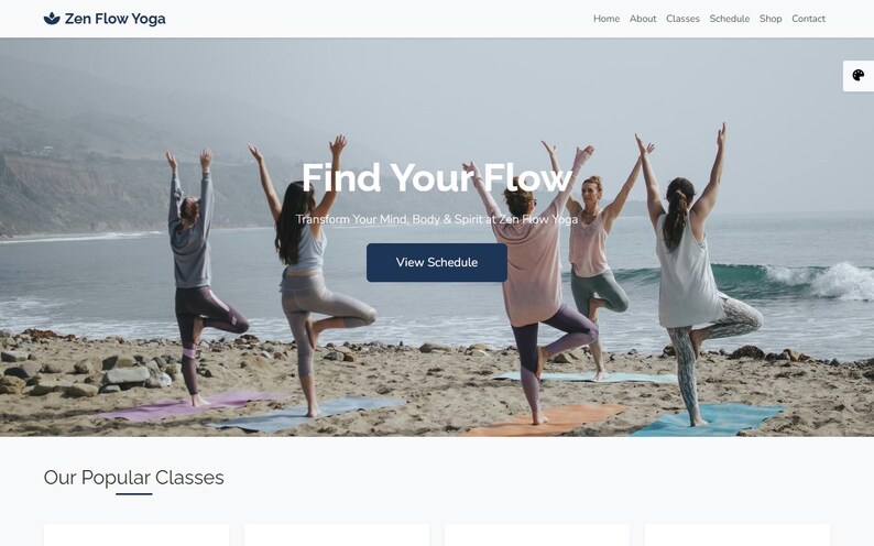 Yoga Studio Website Vorlage | Wellness Instruktor Html 5 Theme mit Stundenplan, Shop & Blog Seiten Bild 11