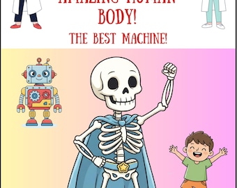 Anatomie-Buch des menschlichen Körpers für Kinder, STEM Homeschool Printable (PDF-Download)