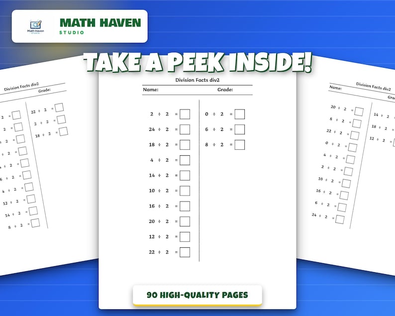 Division Tables Mega Pack | Math Worksheets Bundle (PDF Download) - Etsy UK