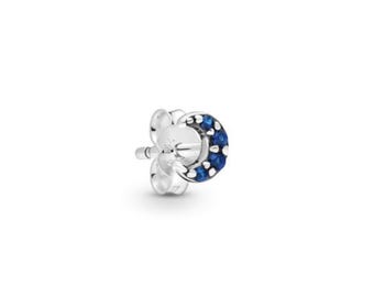 pandora one  crescent moon  earrings