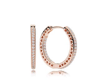 パンドラ ローズハーツ フープイヤリング