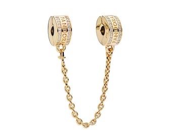 パンドラ ロゴ セーフティチェーンクリップチャーム 925 シルバー