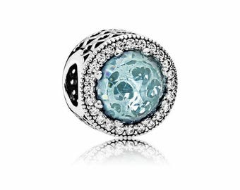 パンドラ ラディアントハート グレイシャーブルー クリスタル クリア