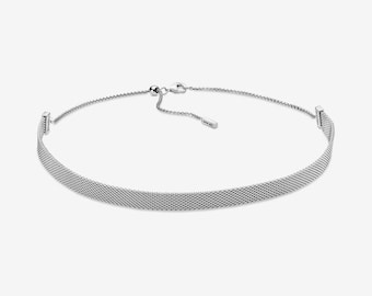 パンドラ リフレクションズ 925 シルバー メッシュ チョーカー ネックレス