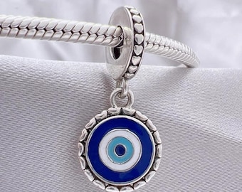 パンドラ イーブルアイ ブルーエナメル ハンギングチャーム