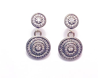 パンドラ S925 シルバー ラディアントエレガンス ドロップイヤリング